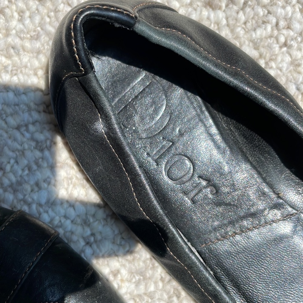 Dior Flat beautiful leather ballet shoes - Picture 4 of 5